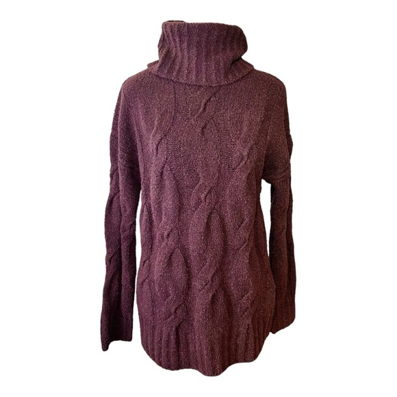 Frank & Oak  Brown Casual Organic Wool Turtleneck Sweater, NWT, Oversized XXS - Picture 3 of 7